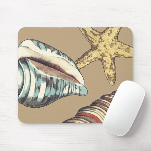 Muschel Trio über Khaki Mousepad (Mit Mouse)