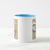 Muschel Trio über Khaki Tasse (Zentrum)