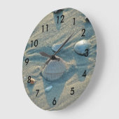 Muschel-Uhr Große Wanduhr (Winkel)