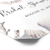 Muschel und Koralle am Strand - Brautparty-Zeichen Poster (Ecke)