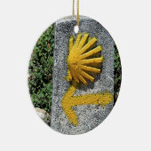 Muschel und Pfeil EL Camino unterzeichnen, Spanien Keramik Ornament (Rechts)