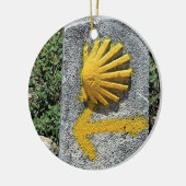 Muschel und Pfeil EL Camino unterzeichnen, Spanien Keramik Ornament (Links)