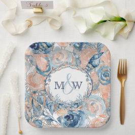 Muschel und Rose des Meeres von Nautic Pappteller