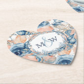 Muschel und Rose des Meeres von Nautic Untersetzer (angewinkelt)