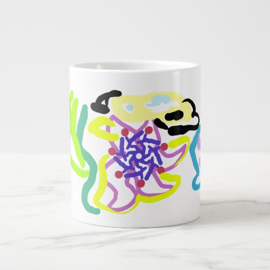 Muschel und Seestern Jumbo-Tasse (Vorderseite)