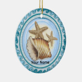 Muschel und Seestern Keramik Ornament (Rechts)