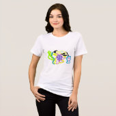 Muschel und Seestern Tri-Blend Shirt (Vorderseite voll)