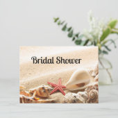 Muschel-und Starfish-Brautparty-Einladung Einladung (Stehend Vorderseite)