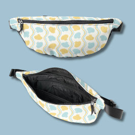 Muschel und Strandwellen Sommer Bauchtasche