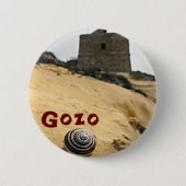 Muschel und Tower, Gozo, Malta Button (Vorderseite)