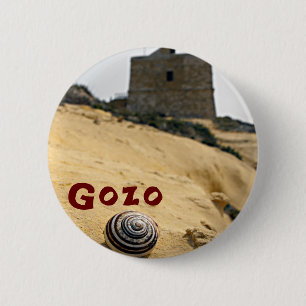 Muschel und Tower, Gozo, Malta Button