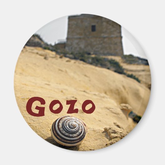 Muschel und Tower, Gozo, Malta Magnet (Vorne)