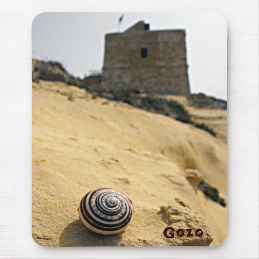 Muschel und Tower, Gozo, Malta Mousepad (Vorne)