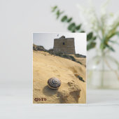 Muschel und Tower, Gozo, Malta Postkarte (Stehend Vorderseite)