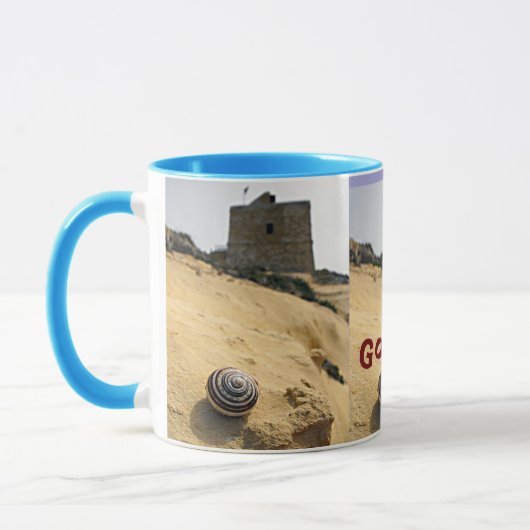 Muschel und Tower, Gozo, Malta Tasse (Links)