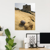 Muschel und Turm, Gozo Poster (Heimbüro)