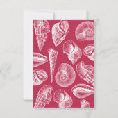 Muschel Viva Magenta Sommerstrand RSVP Karte (Rückseite)