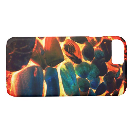 Muschel von Austern auf rotem Vulkangestein oder i Case-Mate iPhone Hülle (Rückseite (Horizontal))