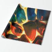 Muschel von Austern auf rotem Vulkangestein oder i Geschenkpapier (Ungerollt)