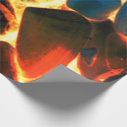 Muschel von Austern auf rotem Vulkangestein oder i Geschenkpapier (Ecke)