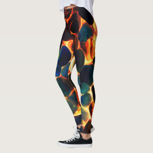 Muschel von Austern auf rotem Vulkangestein oder i Leggings