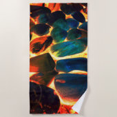 Muschel von Austern auf rotem Vulkangestein oder i Strandtuch (Vorderseite)