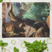 Muschel von Gelben und Pflaumen Geschirrtuch (Gefaltet)