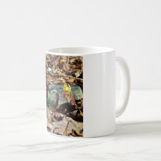 Muschel von Gelben und Pflaumen Kaffeetasse (VorderseiteRechts)