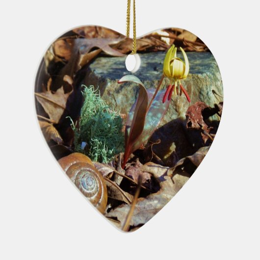 Muschel von Gelben und Pflaumen Keramik Ornament (Rechts)