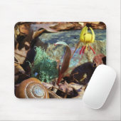 Muschel von Gelben und Pflaumen Mousepad (Mit Mouse)