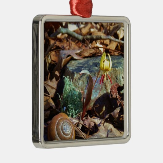 Muschel von Gelben und Pflaumen Ornament Aus Metall (Rechts)