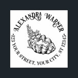 Muschel von Riesenklaven und Rücksendeadresse von  Permastempel<br><div class="desc">Muschel und Korallenname Rücksendeadresse =========</div>