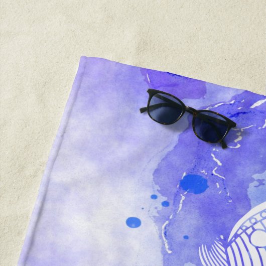 Muschel von Seepferd in der Meeresumwelt der Blues Strandtuch (Beispiel)