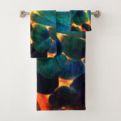 Muschel von Seeschiffen auf flammendem vulkanische Badhandtuch Set (Insitu)