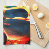 Muschel von Seeschiffen auf flammendem vulkanische Geschirrtuch (Viertel Falte)