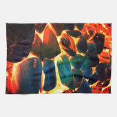 Muschel von Seeschiffen auf flammendem vulkanische Geschirrtuch (Horizontal)