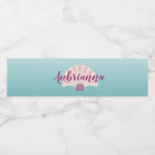 Muschel Wasser für Badegäste Wasserflaschenetikett (Einzelnes Label)