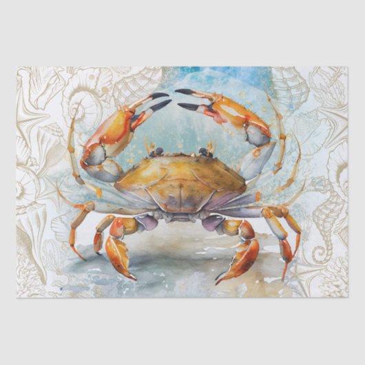 Muschel Wasserfarbe Seidenpapier (Vorderseite)