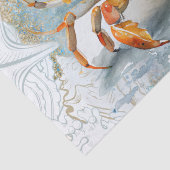 Muschel Wasserfarbe Seidenpapier (Detail)