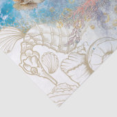 Muschel Wasserfarbe Seidenpapier (Detail)