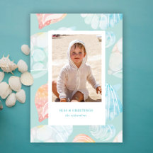 Muschel Wasserfarben Meer und Grüße