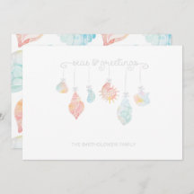 Muschel Wasserfarben Meer und Grüße