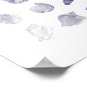 Muschel Wasserfarbenes Meer Kunst Poster (Ecke)