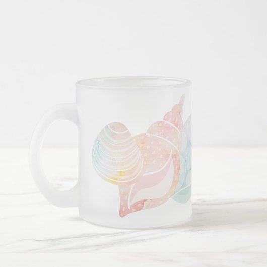 Muschel Wasserfarbname Mattglastasse (Links)