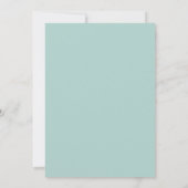 Muschel Watercolor Aqua Wedding Invitation Card Einladung (Rückseite)