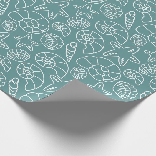 Muschel Weihnachten Geschenkpapier (Ecke)