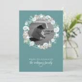 Muschel Weihnachtskranz Foto Feiertagskarte (Stehend Vorderseite)