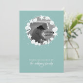 Muschel Weihnachtskranz Foto Karte (Stehend Vorderseite)