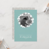 Muschel Weihnachtskranz Foto Karte (Vorderseite/Rückseite Beispiel)