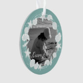 Muschel Weihnachtskranz Foto Ornament (Vorderseite)